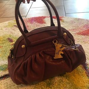 Leather Wine Colored Juicy Couture Bag
